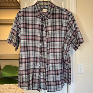 Dockers Men's Multicolor Plaid Short Sleeve Button-Up Shirt